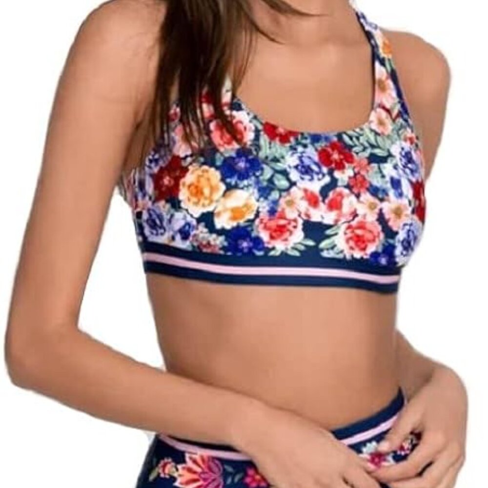 NWT  JOHNNY WAS Bee Active reversible Sports BRA OTTI